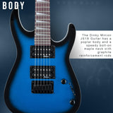 Jackson JS Series Dinky Minion JS1X 6 String Metallic Blue Burst Guitar Bundle
