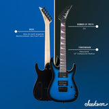 Jackson JS Series Dinky Minion JS1X 6 String Metallic Blue Burst Guitar Bundle
