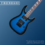 Jackson JS Series Dinky Minion JS1X 6 String Metallic Blue Burst Guitar Bundle