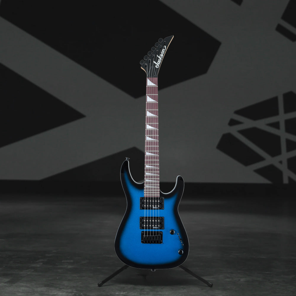 Jackson JS Series Dinky Minion JS1X 6 String Metallic Blue Burst Guitar Bundle