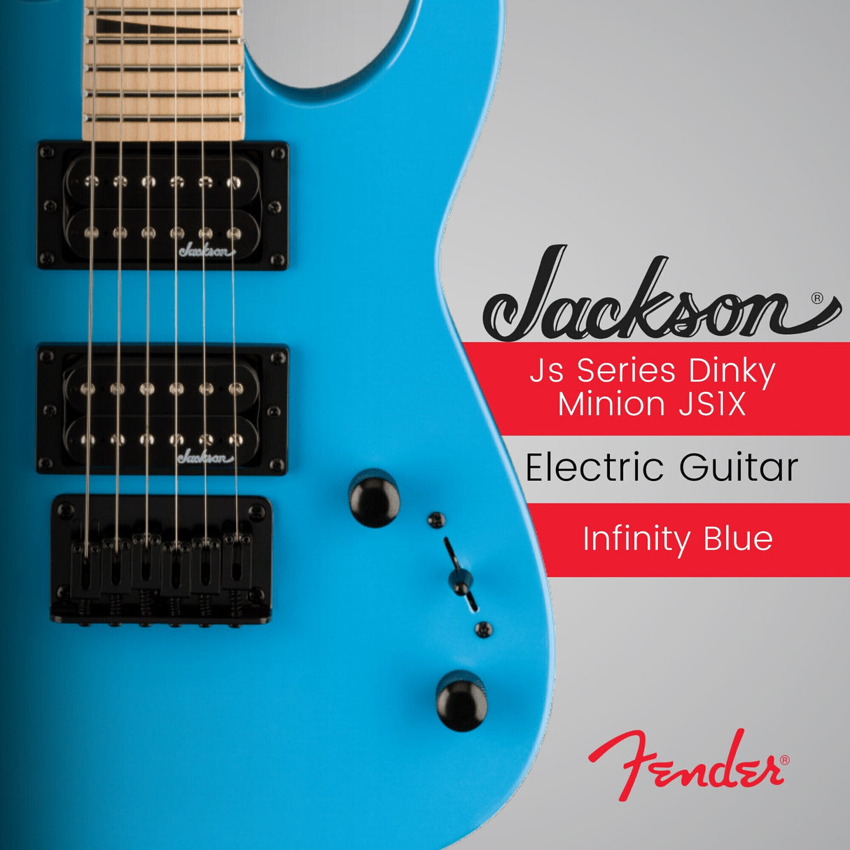 Jackson JS Series Dinky Minion JS1X Infinity Blue Electric Guitar Bundle
