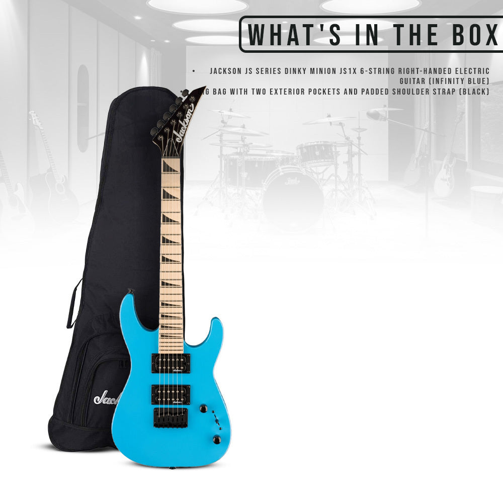 Jackson JS Series Dinky Minion JS1X Infinity Blue Electric Guitar Bundle