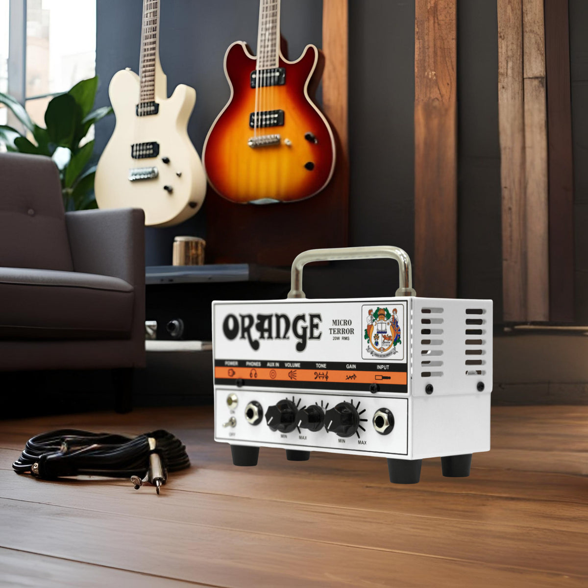 Orange Amps Micro Terror 20 Watt Tube Preamp Compact Tube Amp with Cable Bundle