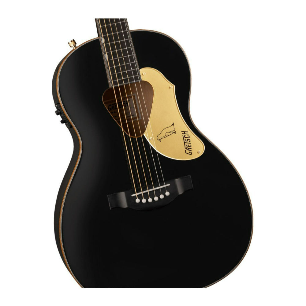 Gretsch G5021E Rancher Penguin Parlor 6 String Black Acoustic Electric Guitar