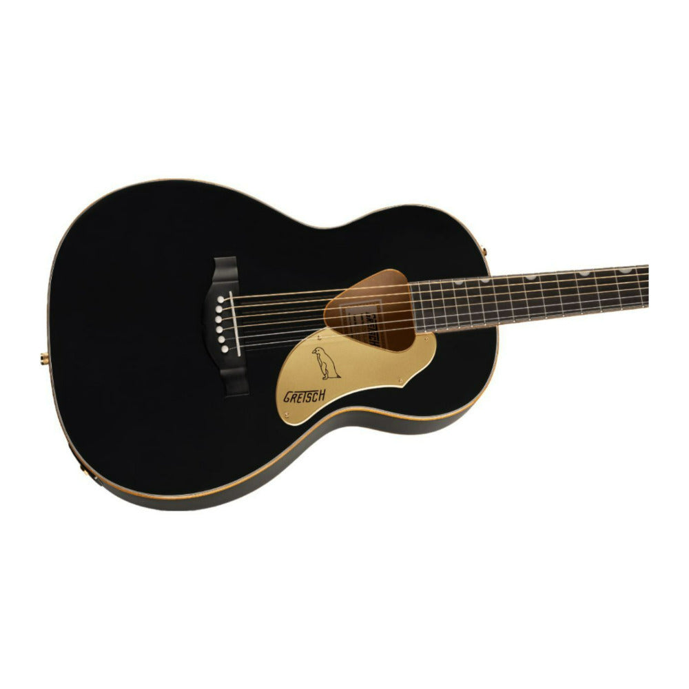 Gretsch G5021E Rancher Penguin Parlor 6 String Black Acoustic Electric Guitar