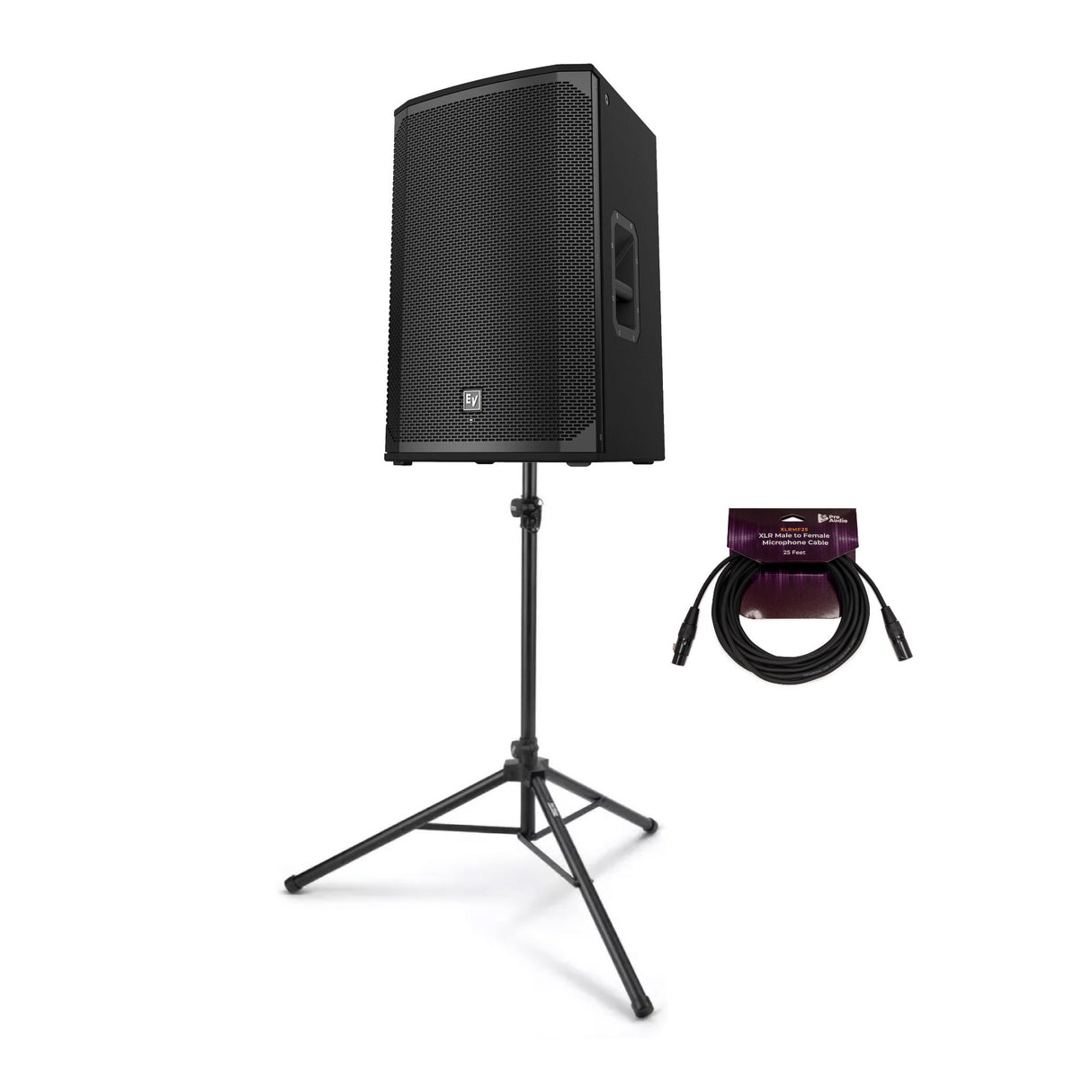 Electro-Voice EKX15P 15 Inch 2 Way Full Range 1500W Powered Loudspeaker Bundle