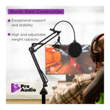 Samson Q2U Dynamic USB Mic with Shockmounts, Boom Arms, Pop Filters (3-pack)