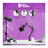 Samson Q2U Dynamic USB Mic with Shockmounts, Boom Arms, Pop Filters (3-pack)