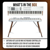 Arturia KeyLab 88 MkII 88 Key Keyboard Controller with Wooden Legs Bundle