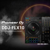 Pioneer DJ DDJ FLX10 4 Deck and 4 Channel Black DJ Controller and Cover Bundle