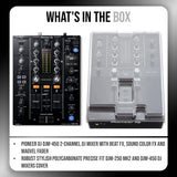 Pioneer DJ DJM 450 2 Channel DJ Mixer and Precise Fit Mixers Cover Bundle