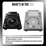 Pioneer DJ CDJ 3000 Professional DJ Black Multi Player and Cover Bundle
