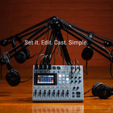 Zoom PodTrak P8 Podcasting Recorder with 1711 6 Case with Foam Interior Bundle