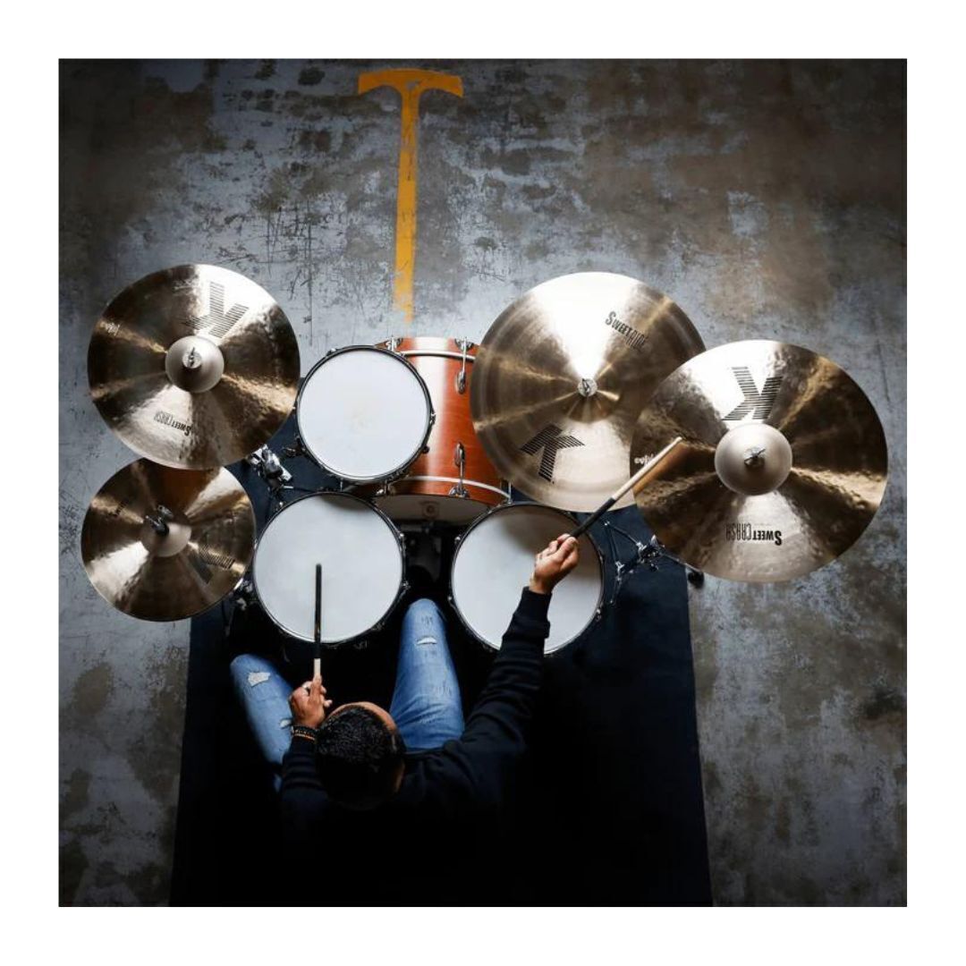 Zildjian K Sweet Hi Hats Crash and Ride Cymbal Pack with Rolling Vault Bundle
