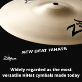 Zildjian A Series New Beat Hi Hats and Medium Thin Crash Cymbal Pack Bundle