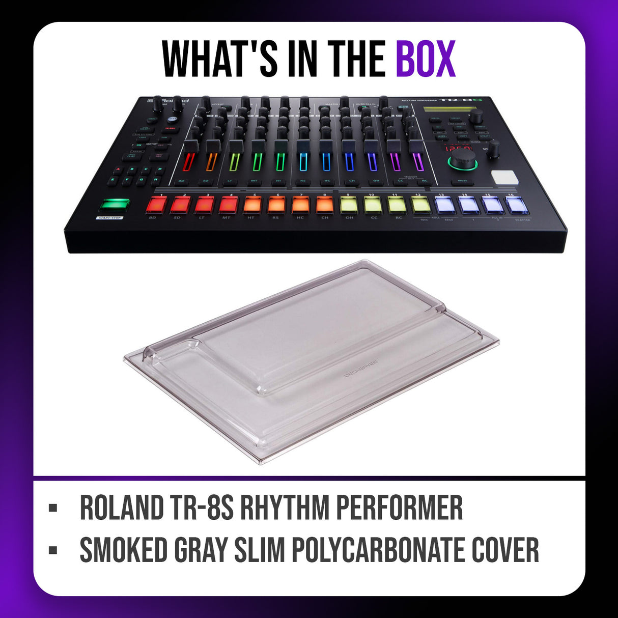 Roland TR 8S Rhythm Performer with 128 User Patterns and FM Sounds Bundle