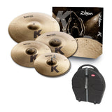Zildjian K Sweet Hi Hats Crash and Ride Cymbal Pack with Rolling Vault Bundle