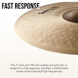 Zildjian K Sweet Hi Hats Crash and Ride Cymbal Pack with Rolling Vault Bundle