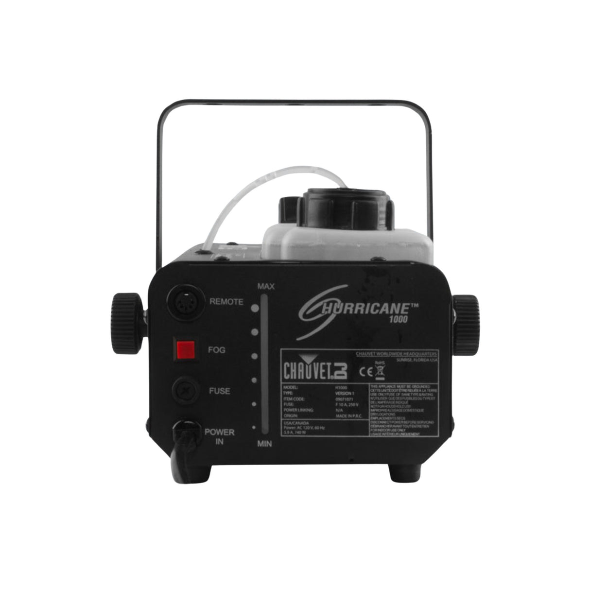 Chauvet DJ Hurricane 1000 Compact Fog Machine with wireless Remote
