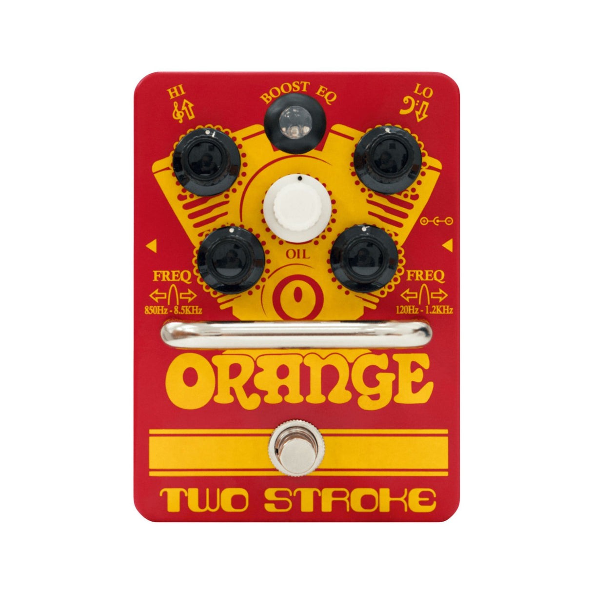 Orange Amps Two Stroke Boost EQ Guitar Pedal with 10 Feet TS Guitar Cable Bundle