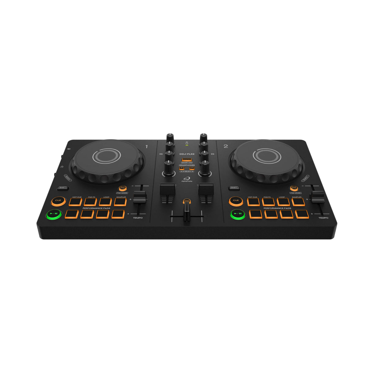 Pioneer DJ AlphaTheta DDJ-FLX2 Compact 2-Channel DJ Controller with Smart CFX