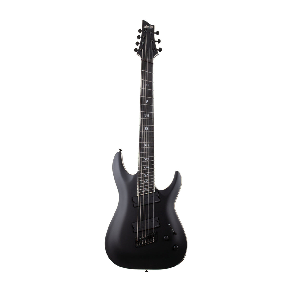 Schecter C-7 Multiscale SLS Elite Evil Twin 7-String Guitar (Satin Black)