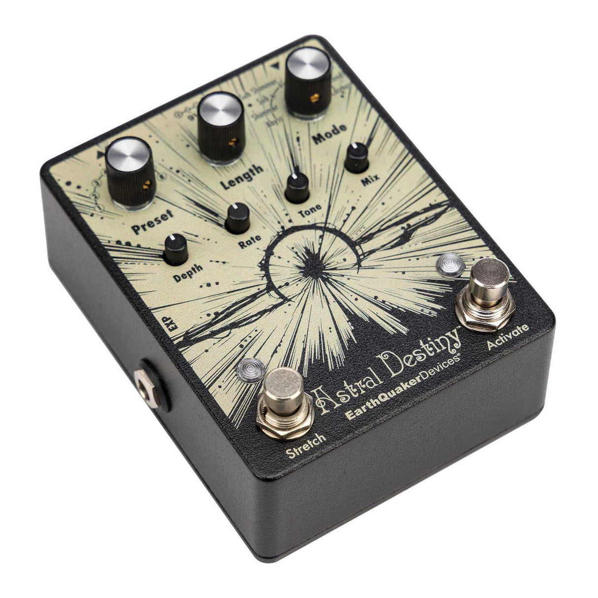 EarthQuaker Devices Astral Destiny Modulated Octave Reverb (Black and Gold)