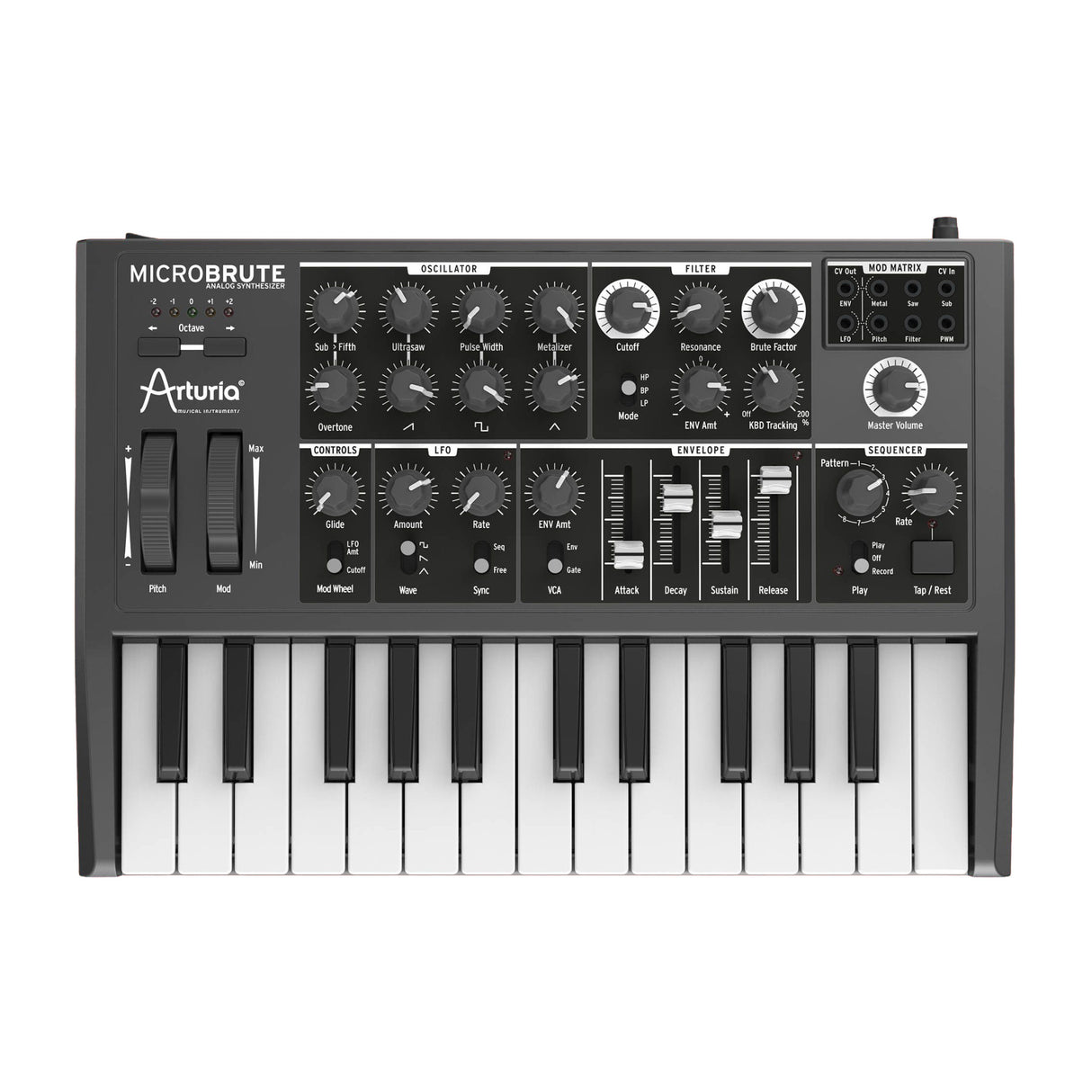 Arturia MicroBrute UFO Analog Synthesizer with USB MIDI and Mini-Keyboard