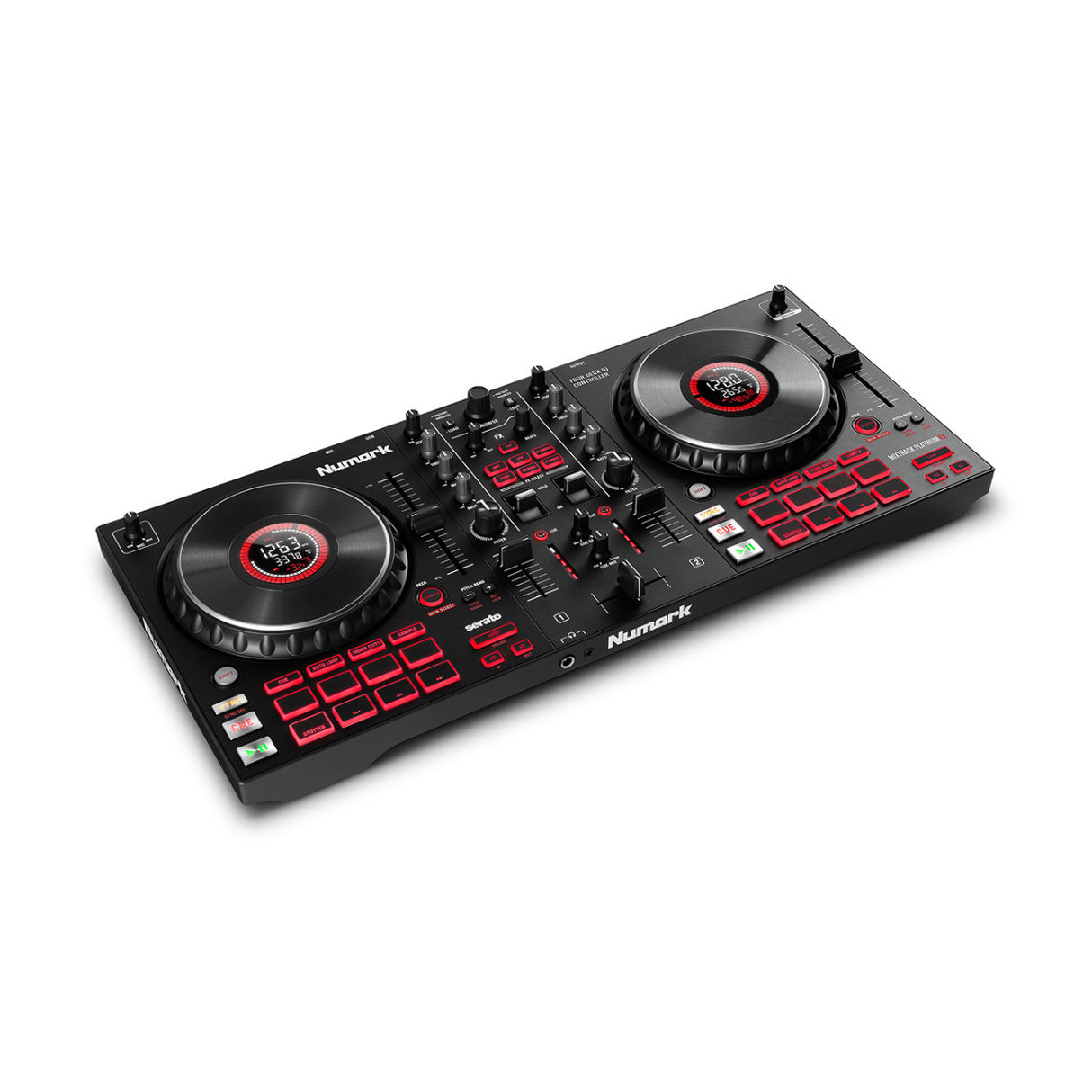 Numark Mixtrack Platinum FX 4-Deck DJ Controller with LCD Jog and Serato Ready