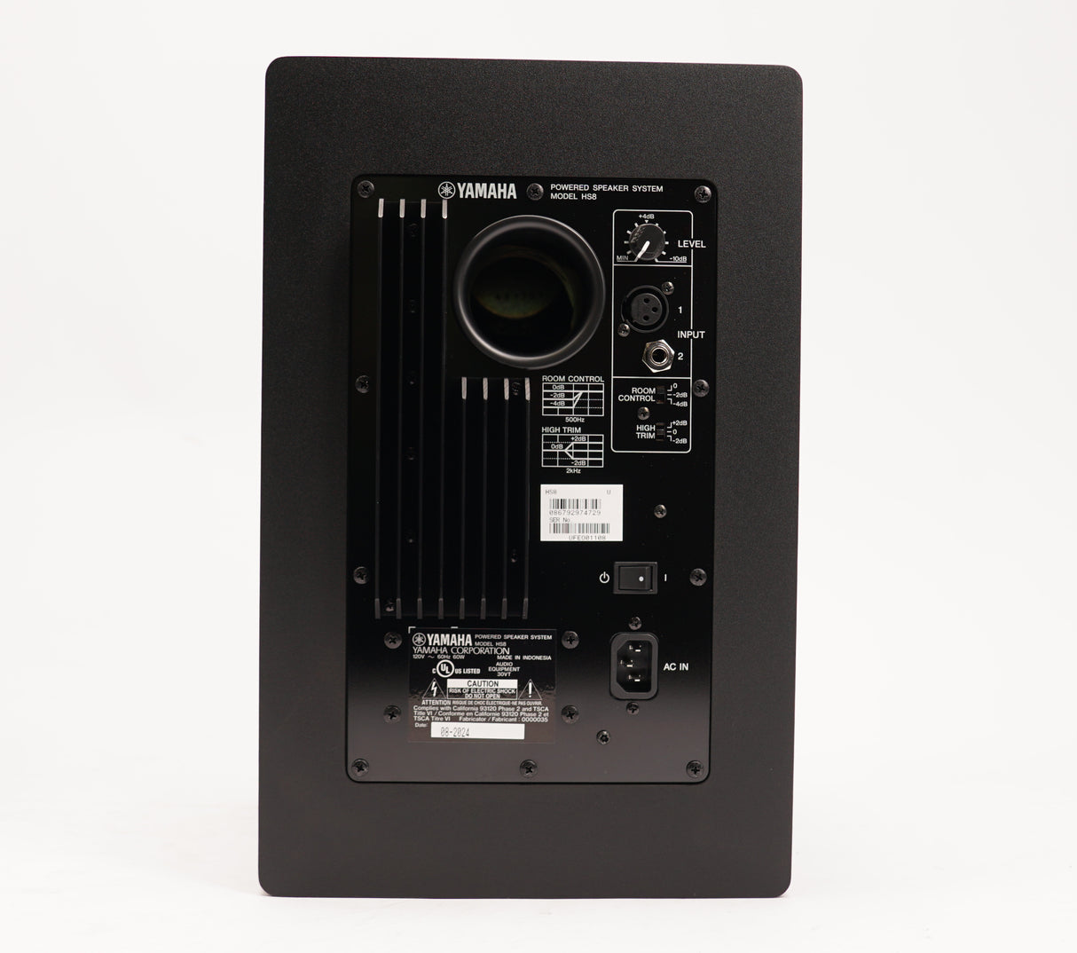 Yamaha HS8 2-Way Bass-Reflex Bi-Amplified Near-Field Studio Monitor (Black) (Open Box)