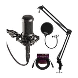 Audio Technica AT2035 Studio Condenser Microphone with Accessory Bundle