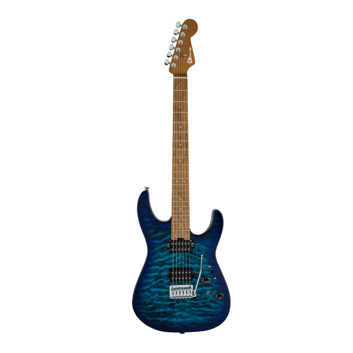 Charvel Pro-Mod DK24 HH 2PT CM QM 6-String Electric Guitar (Chlorine Burst)