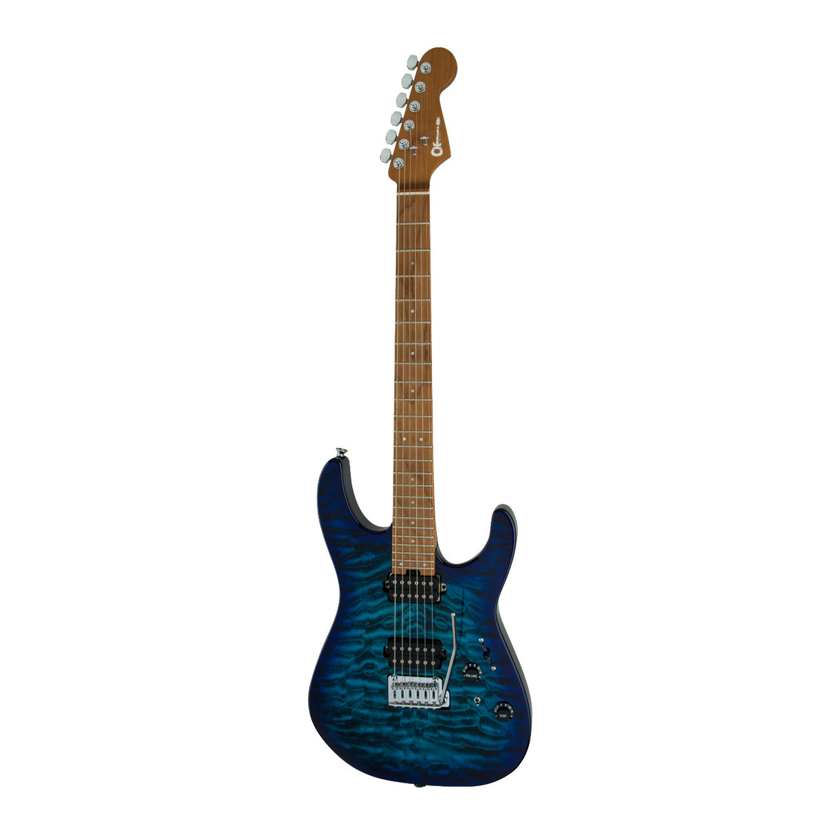 Charvel Pro-Mod DK24 HH 2PT CM QM 6-String Electric Guitar (Chlorine Burst)