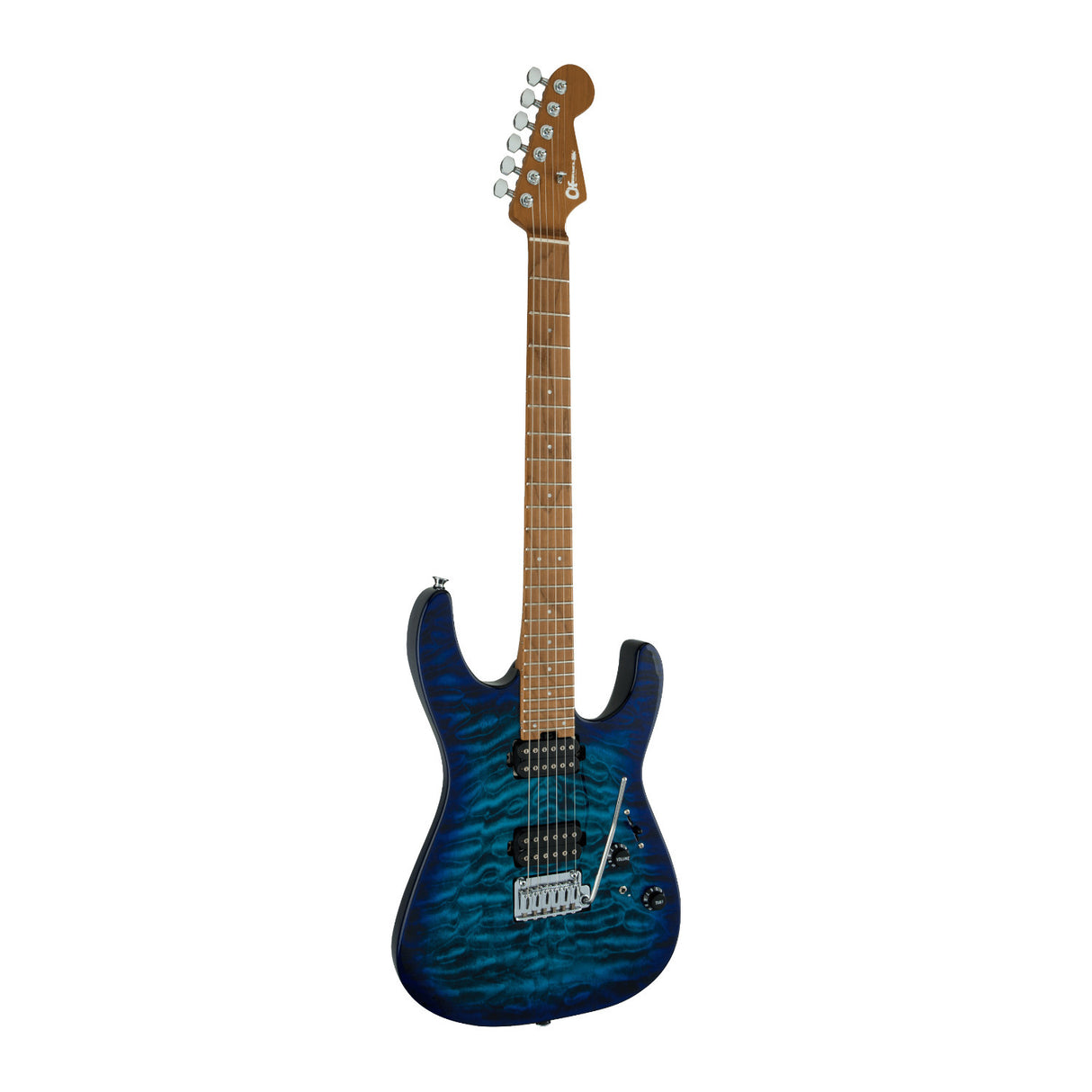 Charvel Pro-Mod DK24 HH 2PT CM QM 6-String Electric Guitar (Chlorine Burst)