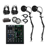 Mackie ProFX6v3 6-Channel Professional Effects Mixer Podcast Bundle
