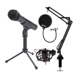 Samson Handheld USB Microphone with Desktop Boom Arm, Shock Mount, & Pop Filter