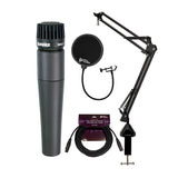 Shure SM57-LC Instrument Mic with Knox Gear Boom Arm, Pop Filter and XLR Cable