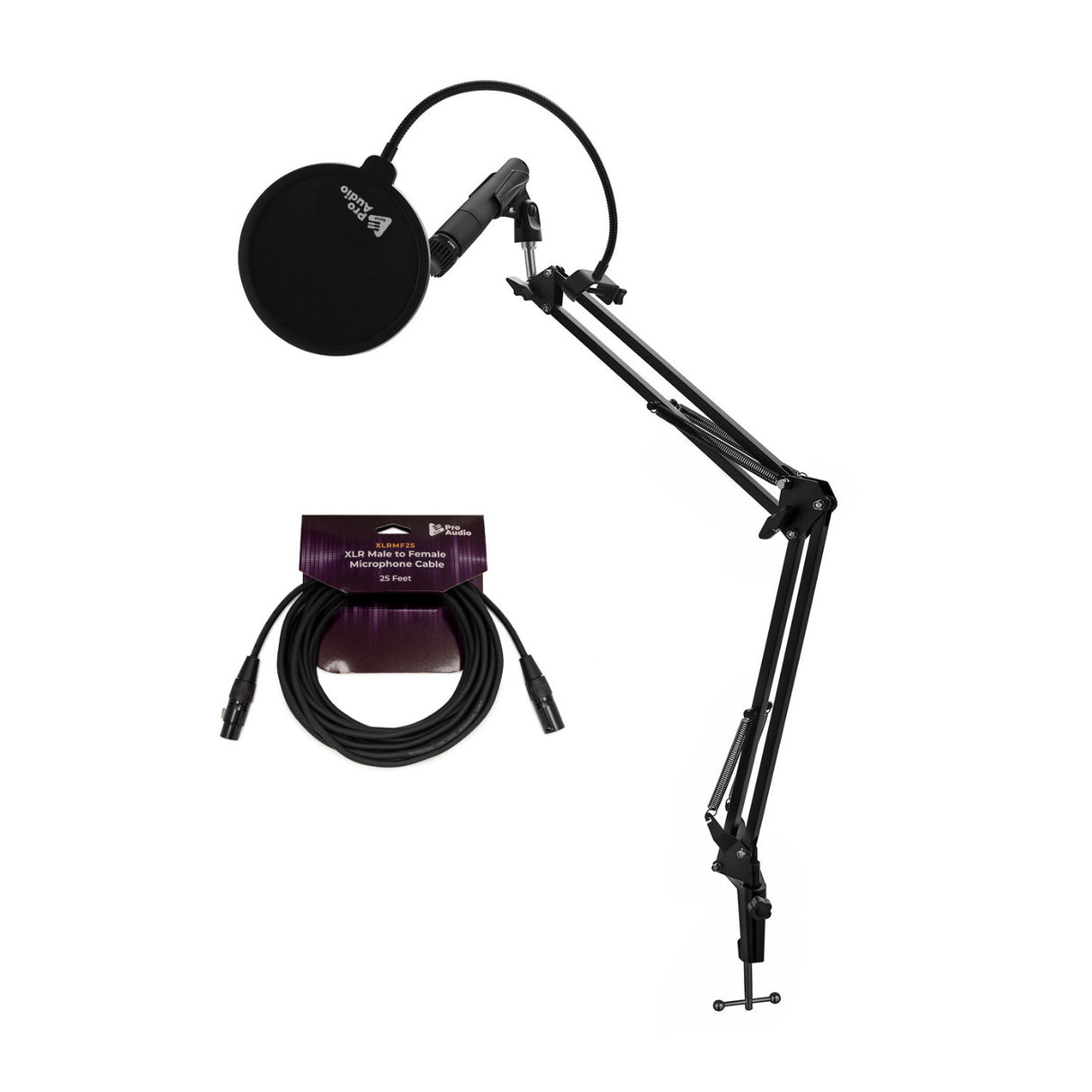 Shure SM57-LC Instrument Mic with Knox Gear Boom Arm, Pop Filter and XLR Cable