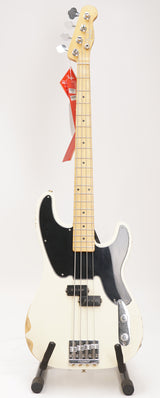 Fender Mike Dirnt Road Worn 4-String Precision Bass (Right-Handed, White Blonde) (Used)