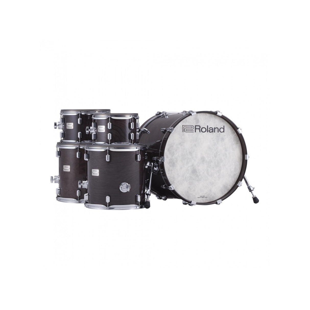 Roland VAD716 V-Drums Acoustic Kit with V71 Module Digital Snare (Gloss Ebony)