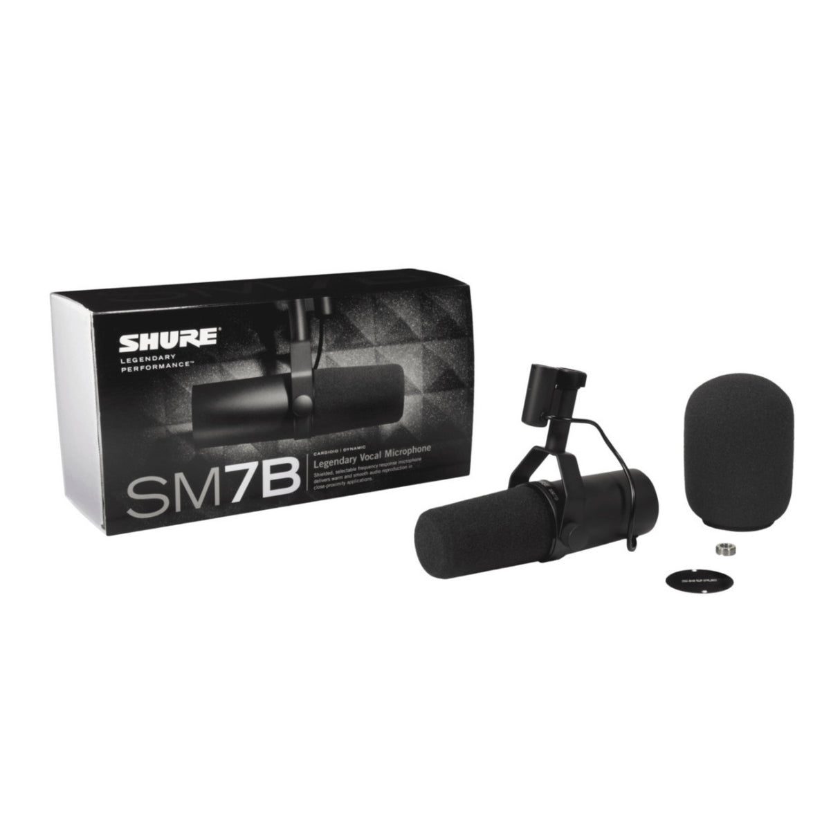 Shure SM7B Cardioid Dynamic Vocal Microphone Bundle with Accessories