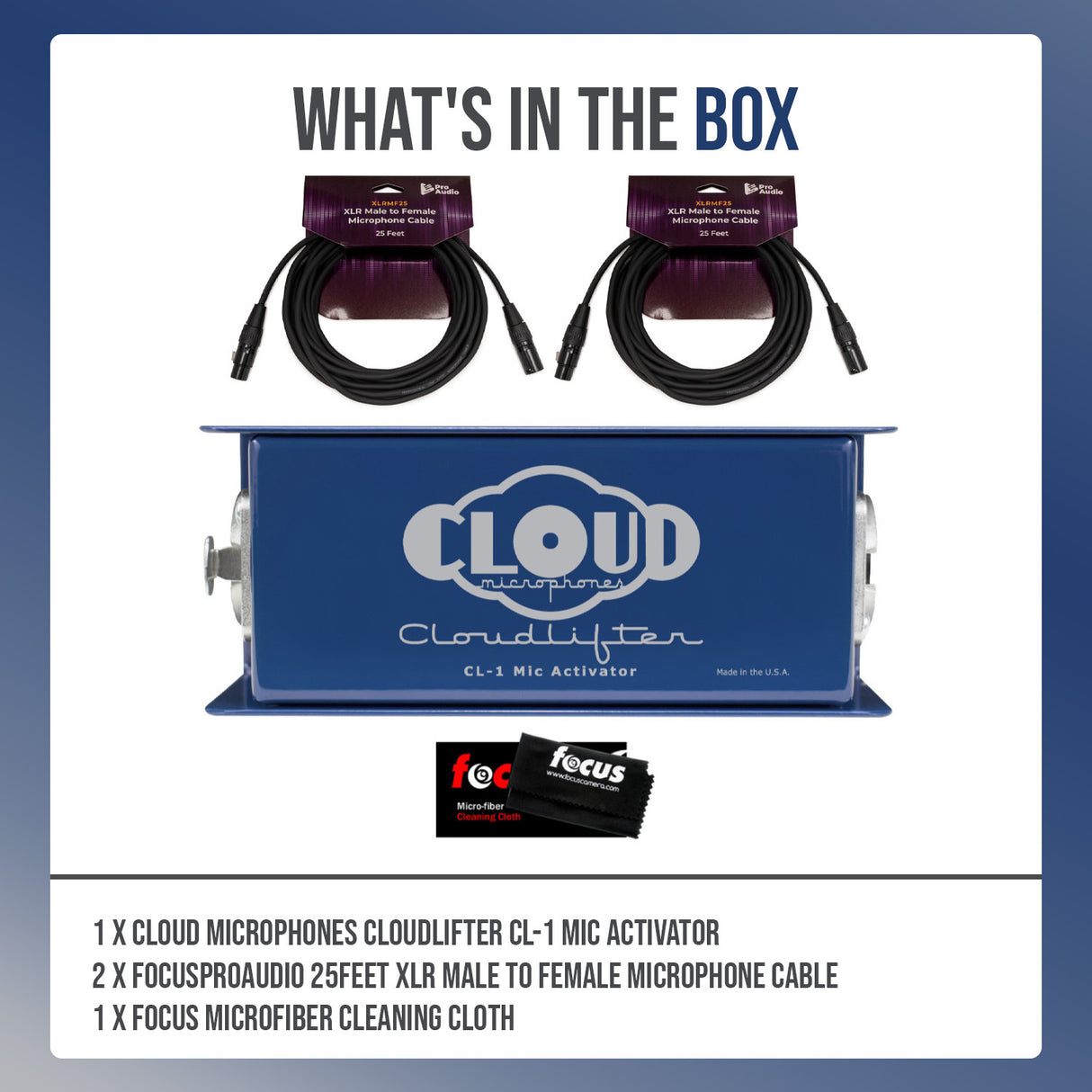 Cloud Microphones Cloudlifter CL-1 Mic Activator Bundle