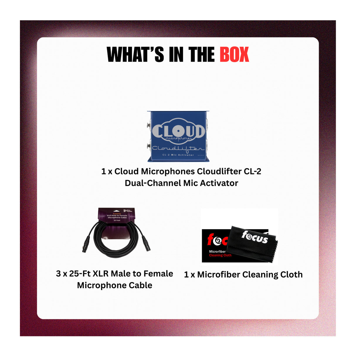 Cloud Microphones Cloudlifter CL-2 Dual-Channel Mic Activator Bundle