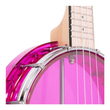 Gold Tone Little Gem (Amethyst): See-Through Banjo-Ukuleles with Bag