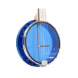 Gold Tone Little Gem See-through Banjo Ukulele (Sapphire) with Gig Bag