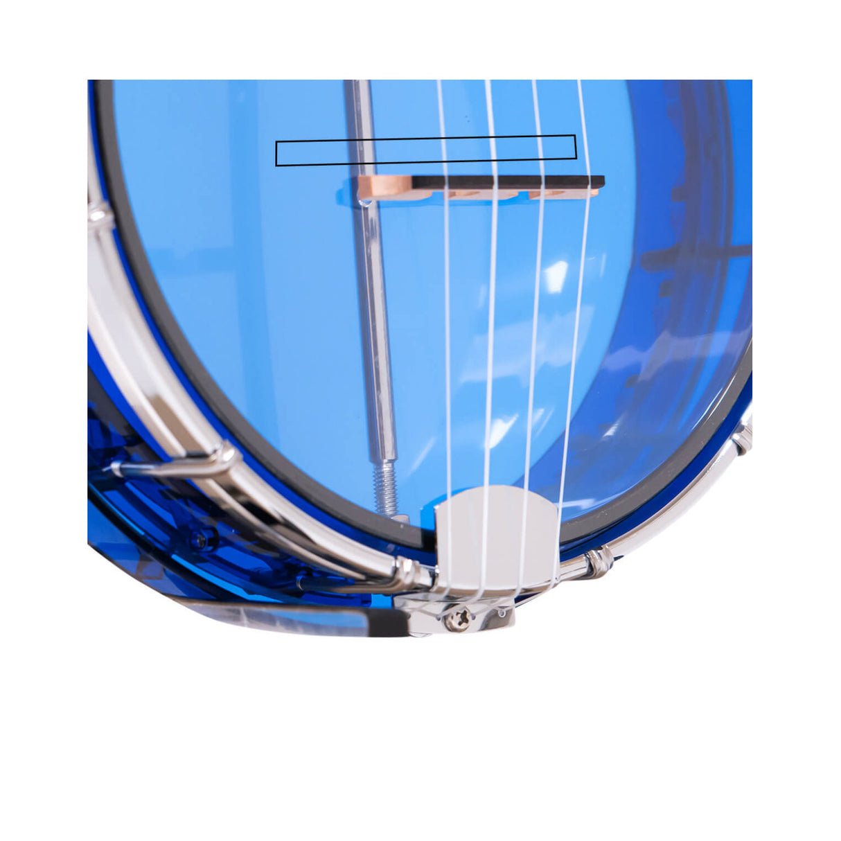 Gold Tone Little Gem See-through Banjo Ukulele (Sapphire) with Gig Bag