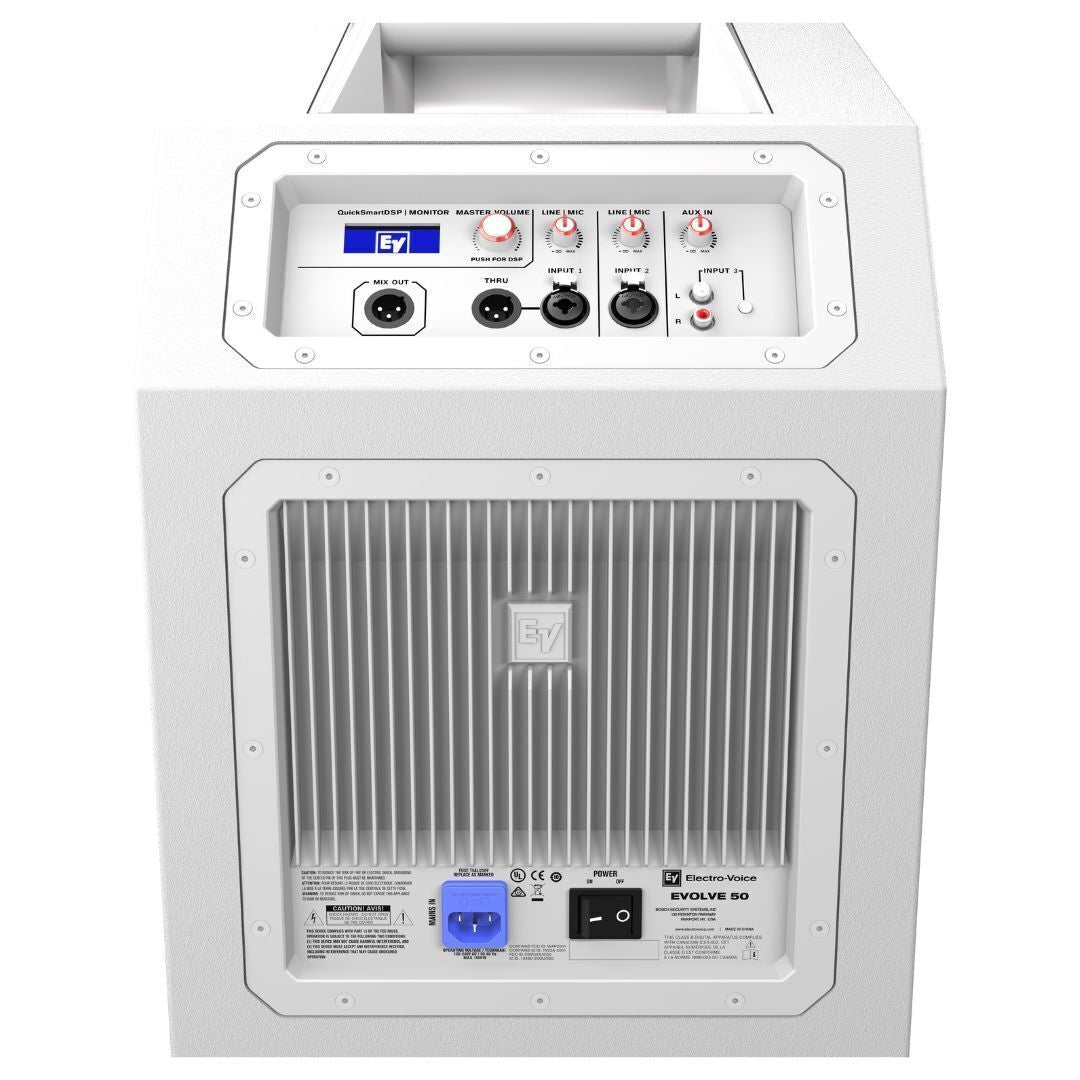 Electro-Voice Column Speaker Sub (White) with Evolve 50 3-Component System