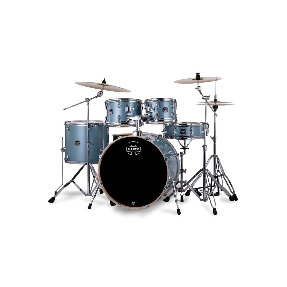 Mapex Venus VE5044FTC 5-piece Fusion Complete Drum Set (Aqua Blue Sparkle)