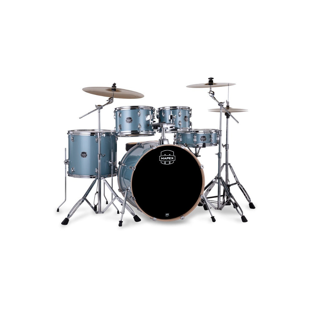 Mapex Venus VE5044FTC 5-piece Fusion Complete Drum Set (Aqua Blue Sparkle)