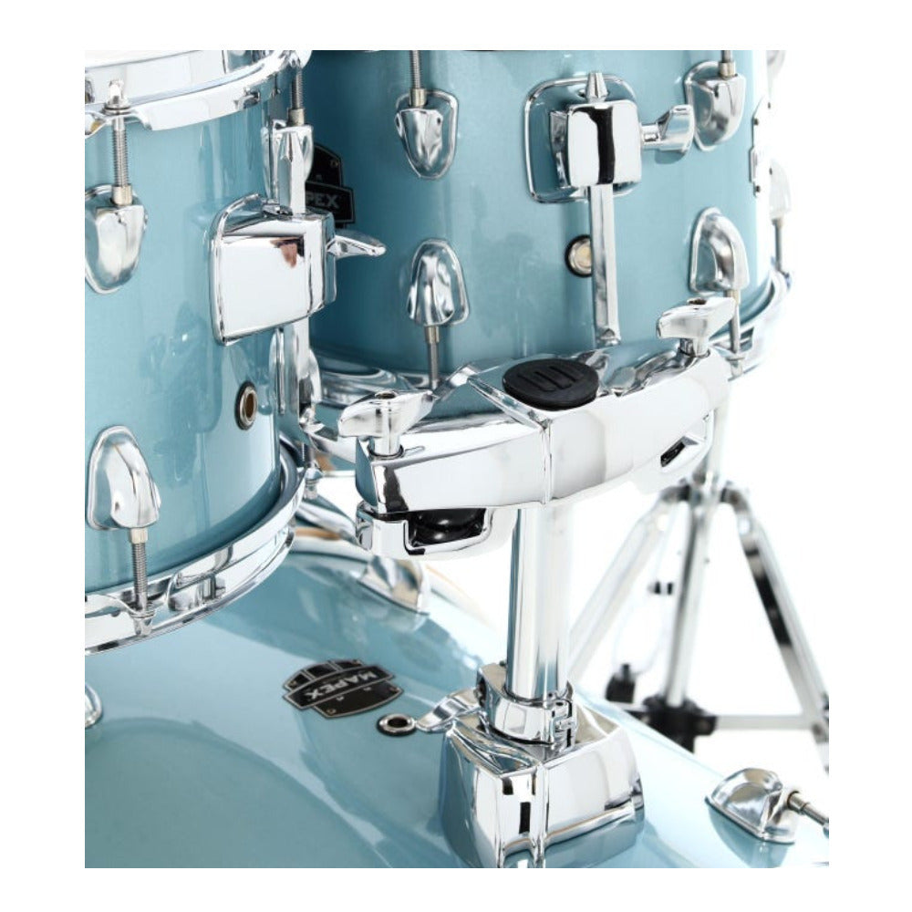 Mapex Venus VE5044FTC 5-piece Fusion Complete Drum Set (Aqua Blue Sparkle)
